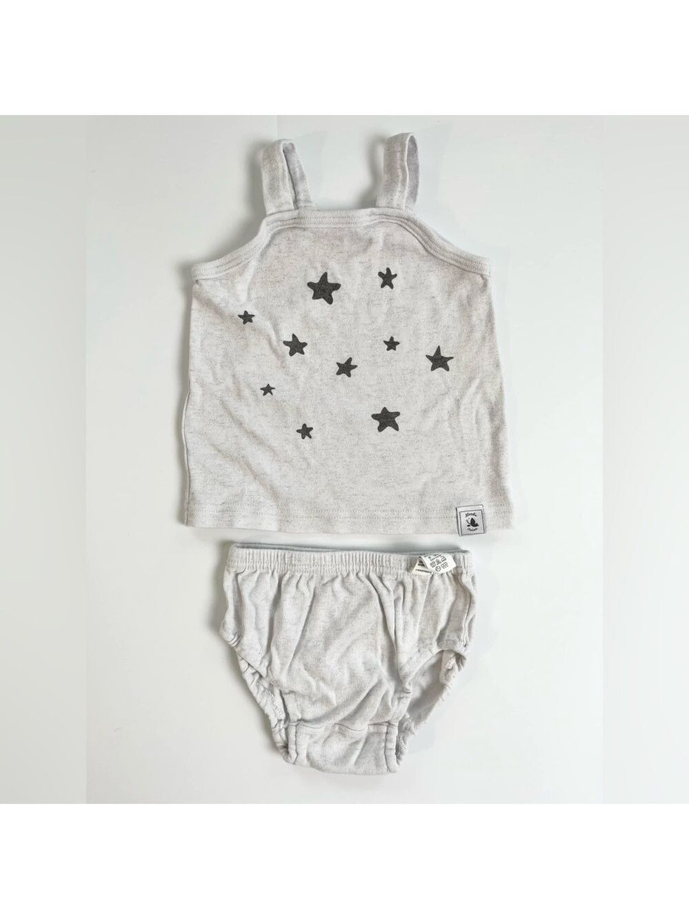 🩵4/$20 Gray and Black Starry Tank & Bummies Set